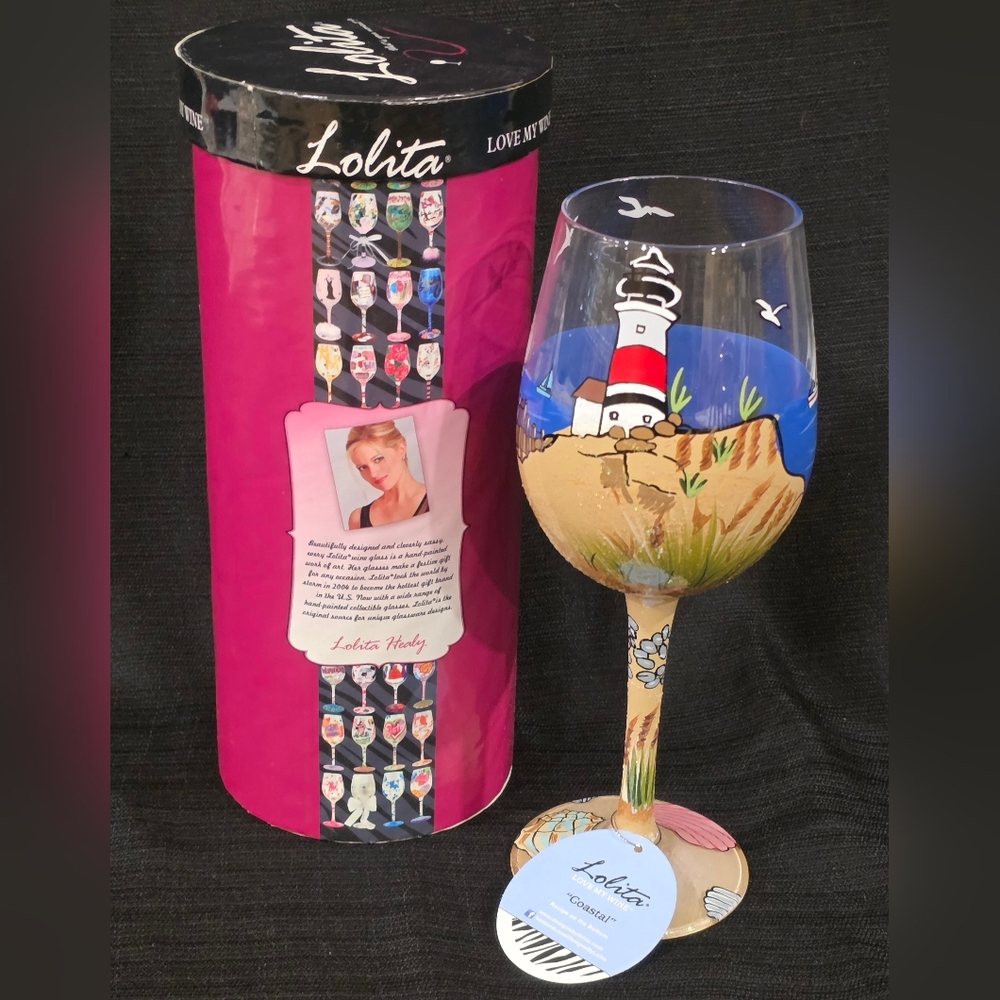 Lolita Coastal Lighthouse Wine Glass
